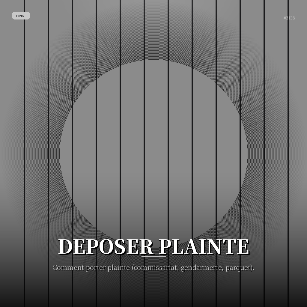 Deposer Plainte